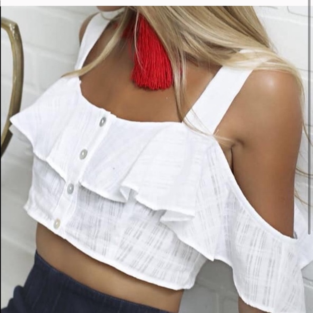 SMYM crop white top